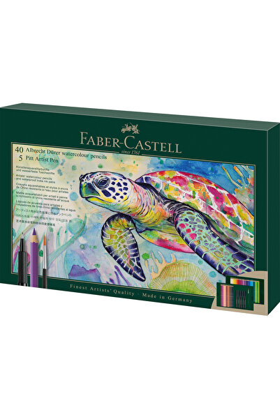 Faber Castell SET CADOU: 40 CREIOANE COLORATE A.DURER + 5 MARKERE ARTISTICĂ P...