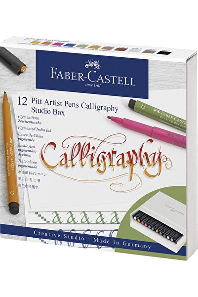 Faber Castell PITT ARTIST PEN SET CALIGRAPHIC STUDIO 12 BUCĂȚI FABER-CASTELL