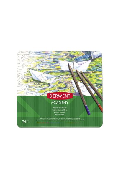 Derwent ACADEMY 24-COLOR WATERCOLOUR COLOURED PENCILS