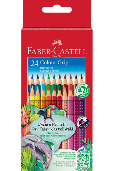 Faber Castell Creioane colorate Faber-Castell Grip 2001, 24 Culori/Set