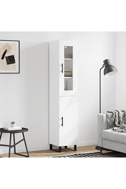 Concept Dulap înalt, alb, 34,5x34x180 cm, lemn prelucrat