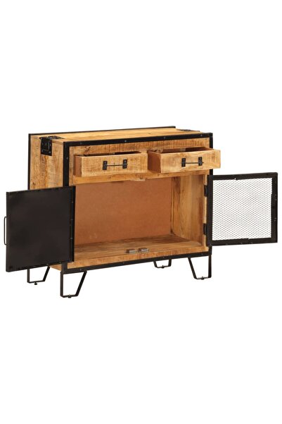 Concept Servantă, 80x31x66 cm, lemn masiv de mango brut și metal
