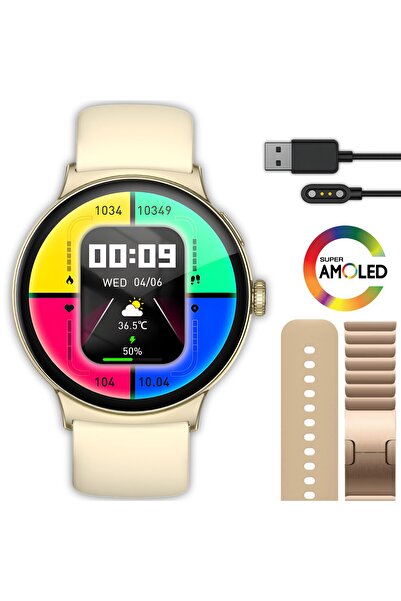 Techone Ceas Smartwatch Femei NeoWrist, Apel Bluetooth HD Ritm Cardiac Multi ...