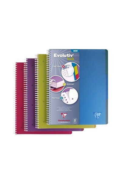Clairefontaine Caiet spiralat A4+ 120 coli Clairefontaine Lincolor Evolutiv M...