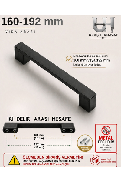 Ulaş Hırdavat Mânere pentru sertar dulap de mobilier modern de lux Bridge 160...