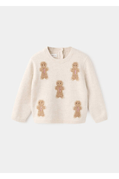 MANGO Baby New Year's Print Knit Sweater