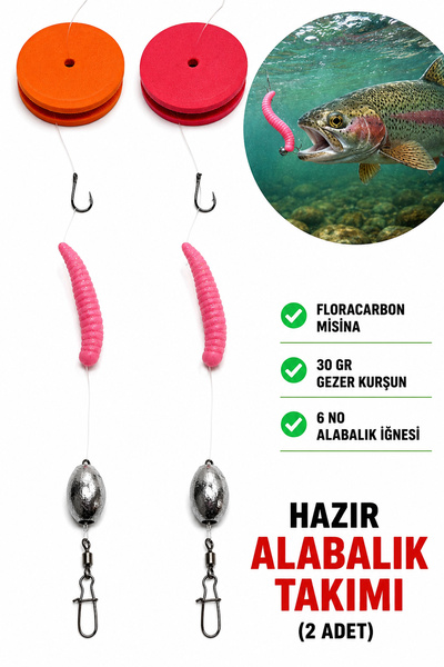 sr sazanrig HAZIR ALABALIK DİP TAKIMI (2 Lİ SET )