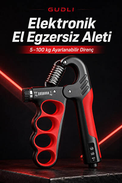 Gudli Ayarlanabilir Elektronik El Egzersiz Aleti Kavrama Gücü Ön Kol Antrenör...