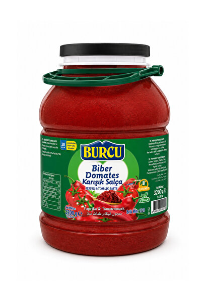 BURCU Biber Domates Karışık Salça 3200 gr (28 Brix) Pet
