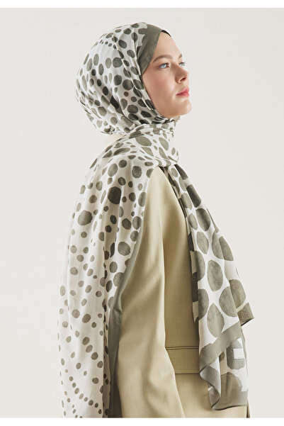 Freshscarfs Çağla Polka Dots Pattern Ramie Shawl