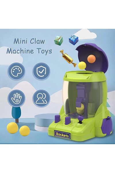 Arabest Mini Space Rocket Claw Machine, Colorful Tabletop Game for Kids, Pare...
