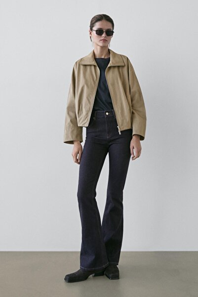 Massimo Dutti Yüksek bel skinny çan paça jean
