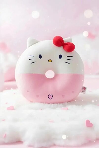 Miniso Sanrio Lisanslı Yuvarlak Peluş Yastık - Hello Kitty