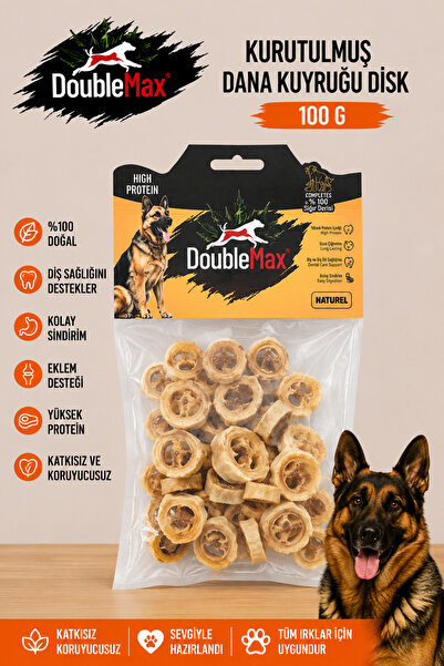 doublemax Double Max Kurutulmuş Dana Kuyruğu Disk Köpek Ödül Maması 100 Gr