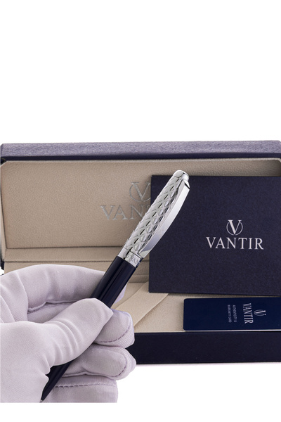 VANTIR قلم كروي أزرق بتصميم مخصص |   قلم حبر جاف فاخر للكتابة السلسة بلمسة نهائية زرقاء أنيقة