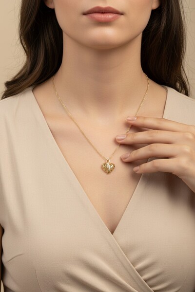 XUPING JEWELRY Stil Incisi/Xupıng Jewelry 14 Ayar Altın Kaplama Safazen Zirko...