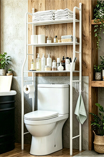Generic 3‑Tier Bathroom Storage Shelf with Adjustable Foot Pads – Heavy Duty ...