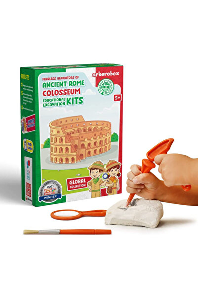 Arkerobox - Set arheologic educational si puzzle 3D, Roma antica, Colosseum