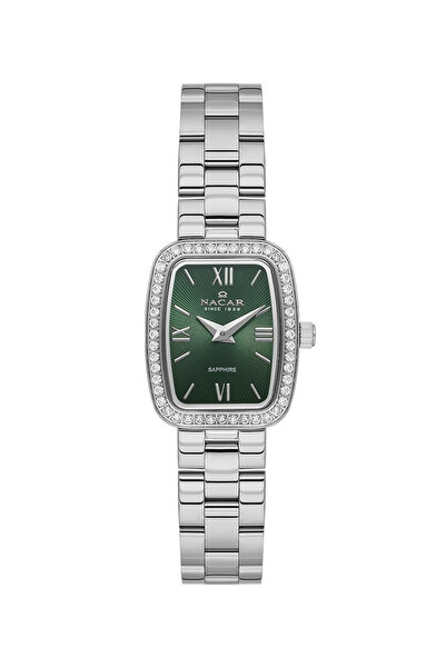Nacar Sapphire Glass Silver - Green Women's Watch Nc08-29420739-Anms