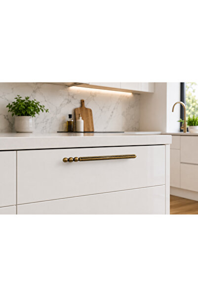 Haskan Miray Kulp 160mm Antik Sarı. Dolap, Çekmece ve Mobilya için