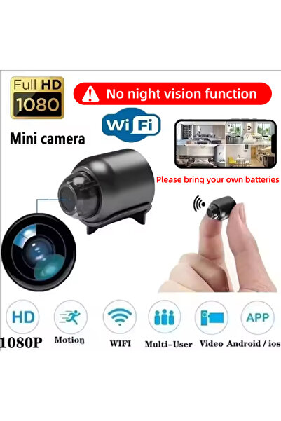 Choice كاميرا صغيرة سوداء بدقة 1080P X5 مع واي فاي، كاميرا منزلية للتحكم عن ب...
