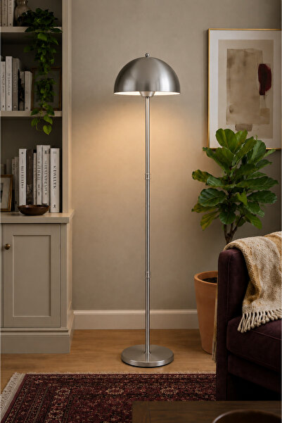 Luna Lighting Viyana Model Krom Metal Ayaklı Bohem Lambader 145 cm Metal Başl...