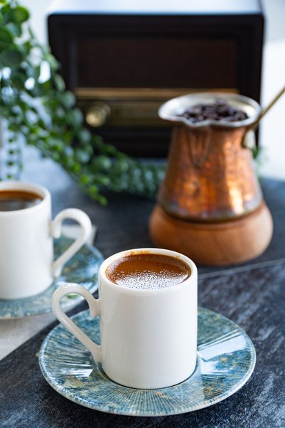 Heda Porselen Eksen 4 Piece Porcelain Coffee Cup Set for 2 People