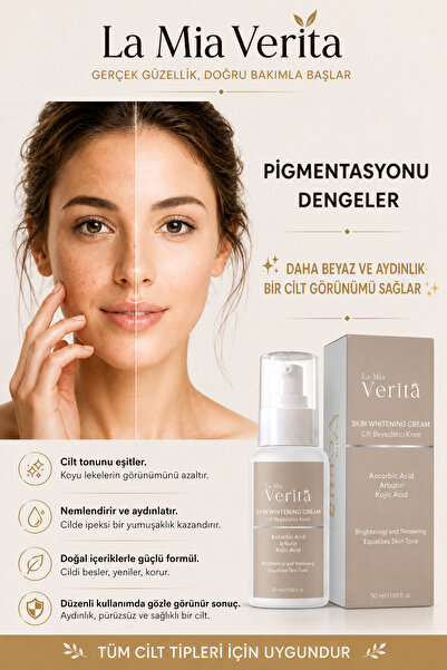 la mia verita Cilt Beyazlatıcı Krem Aydınlatıcı Glutatyonlu Leke Kremi Kolaje...