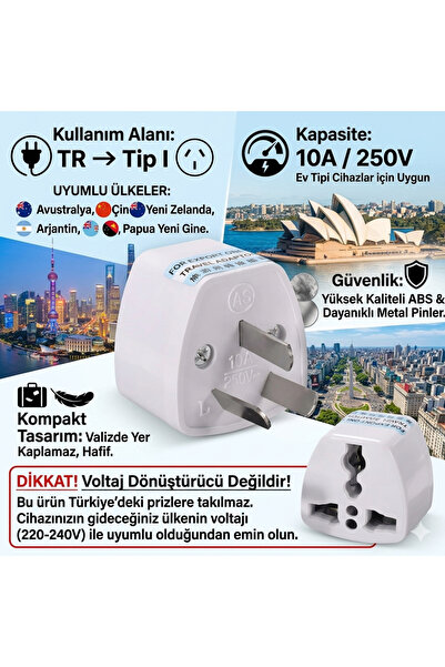 MY POLO TIME Universal Travel Adapter - China/Australia Type Plug Converter