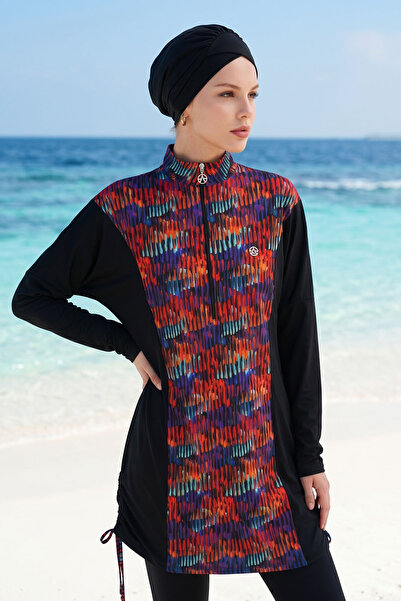 InStyle Costum de Baie Hijab Negru - Model 6052
