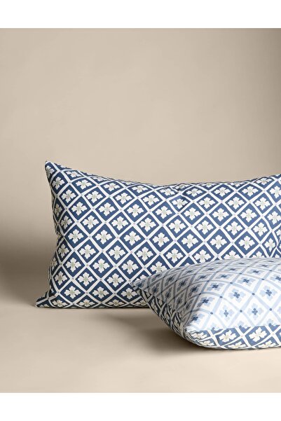 Marks & Spencer Pamuk Karışımlı Geometrik Desenli Nevresim Seti