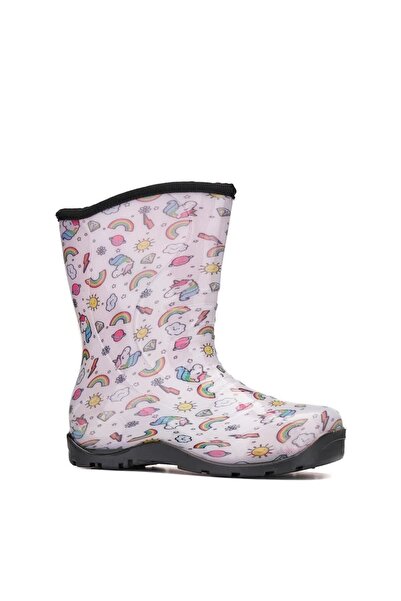 Kid's World Unisex Kız Ve Erkek Çocuk Su Geçirmez Yağmur Çizme Ultra Yumuşak