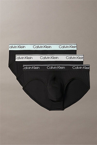 Calvin Klein Hip Brief 3Pk Erkek 3lü Boxer Siyah