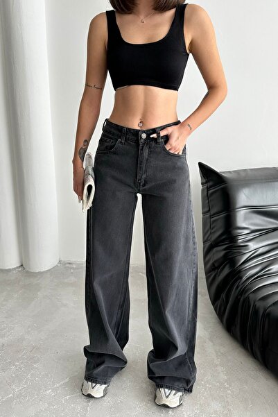 XRAY JEANS Γυναικείο Oversize Loose Wide Leg Baggy Smoked Jeans Παντελόνι