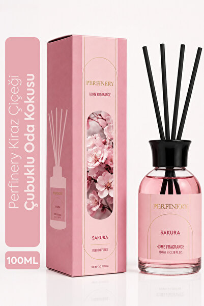 PERFINERY Sakura Çubuklu Oda Kokusu, Kalıcı, Japon Kiraz Çiçeği Ortam Kokusu,...