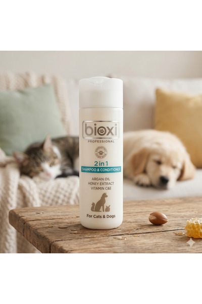 Bioxi Kedi ve Köpekler İçin 2&1 Arada Conditioner Şampuan 200 ML