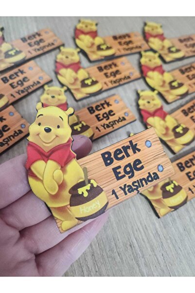 fırsatlar diyarı Doğum Günü 1 Yaş - 2 Yaş Bebek Çocuk Magnet Hediyelik Winnie...