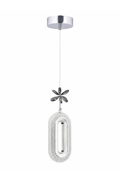 Luxira Aydınlatma Yalfa Tekli Gümüş 3 Renk Ledli Modern Led Avize