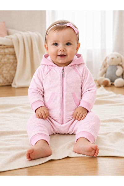 Baby Fou Fermuarlı Kapüşonlu Tulum