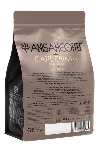 Anisah Coffee Caffè Crema Çekirdek Kahve | 1000gr | %100 Arabica