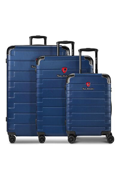 Tonino Lamborghini Set de 3 trolere Milano cu compartiment extensibil și vali...