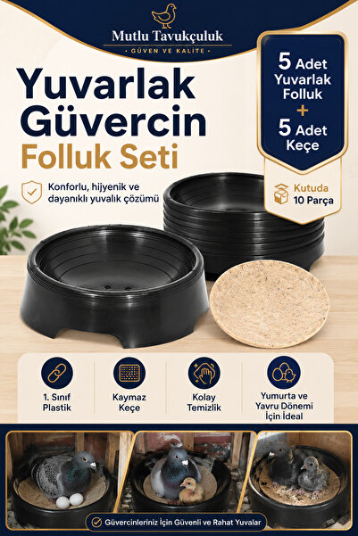 MUTLU TAVUKÇULUK Folluk 5 Adet 5 Adet Keçe Güvercin Oval Güvercin Folluğu Ve ...