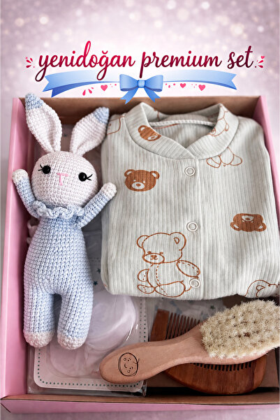 TubiBaby Yenidoğan Bebek Hediye Tulum Kutusu Oyuncaklı Premium Set