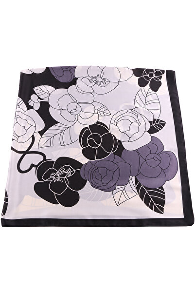 Joolar Esarfa dama, de plaja sau promenada, 110 x 110, imprimeu flori mari, S...