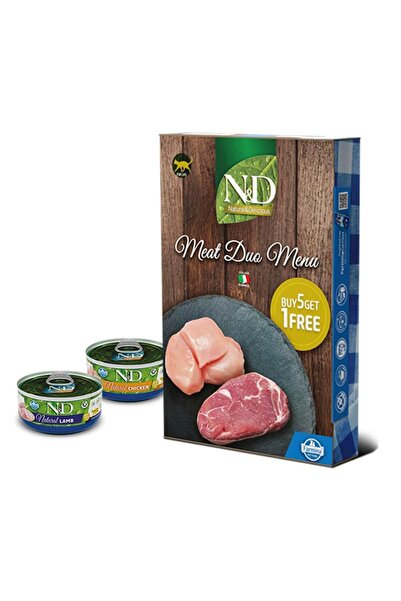 N&D Tahılsız Kuzu Etli Kedi Konservesi 6x70gr