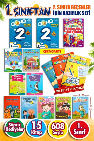 Harika Çocuk Yayınları 1.sınıftan 2.sınıfa Geçenler Için Yaz Tatili Kitabı Te...