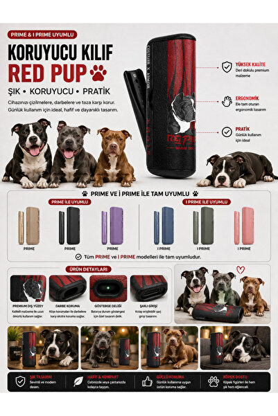 Zigver Illuma Prime Uyumlu Manyetik Kapaklı Iqos Koruma Kılıfı Köpek Desenli