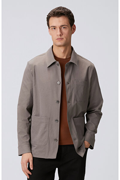 Network Koyu Gri Dış Gömlek