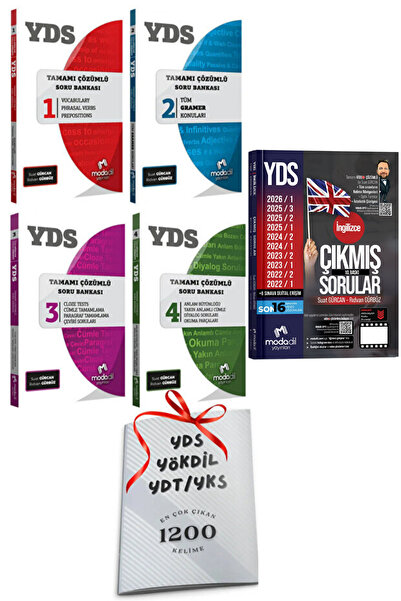 Modadil Yayınları YDS Modadil Tüm Dersler 4lü Modüler Soru Bankası Seti ve So...