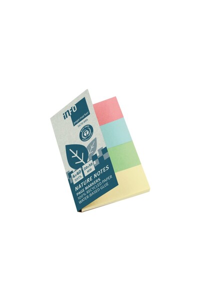 Info Marcator de pagini reciclat 20 x 50 mm 160 pagini Notițe despre natură 4...
